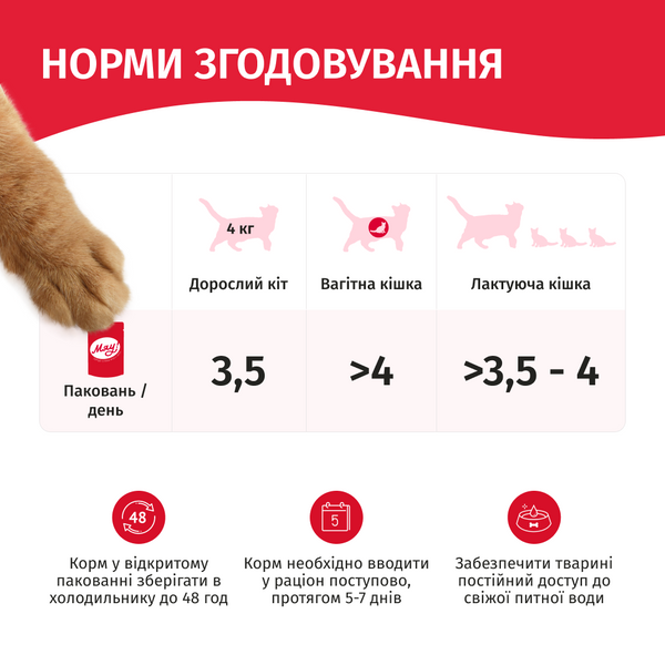 Вологий корм Мяу  для котів з рибою  в соусі pln23183 фото