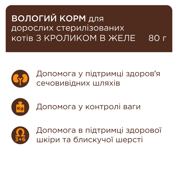 Вологий корм Клуб 4 лапи  для стерелізованиз котів кролик pln21609 фото